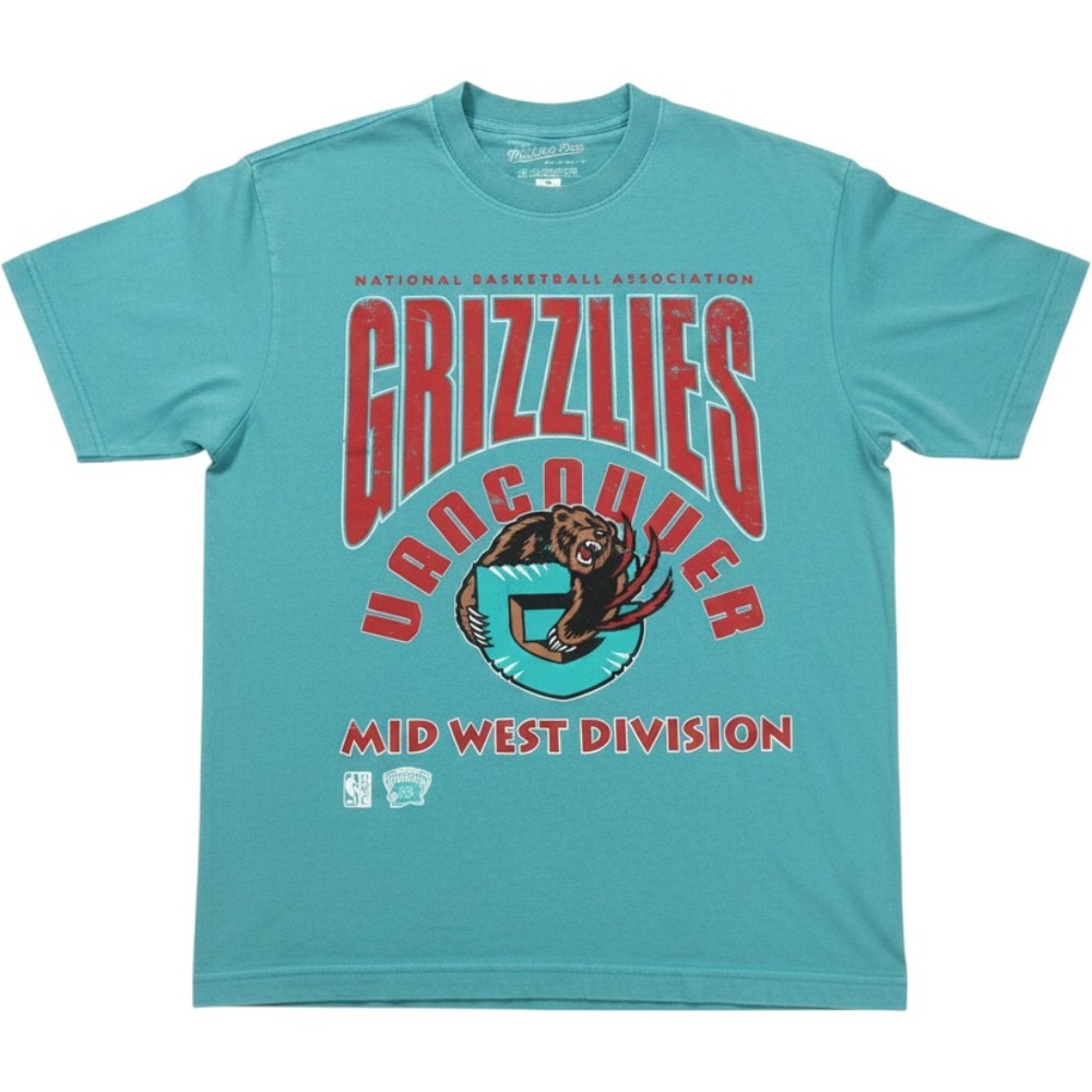 Mitchell & Ness Vancouver Grizzlies NBA Teal‎ Graphic T-Shirt Mens Medium Retro